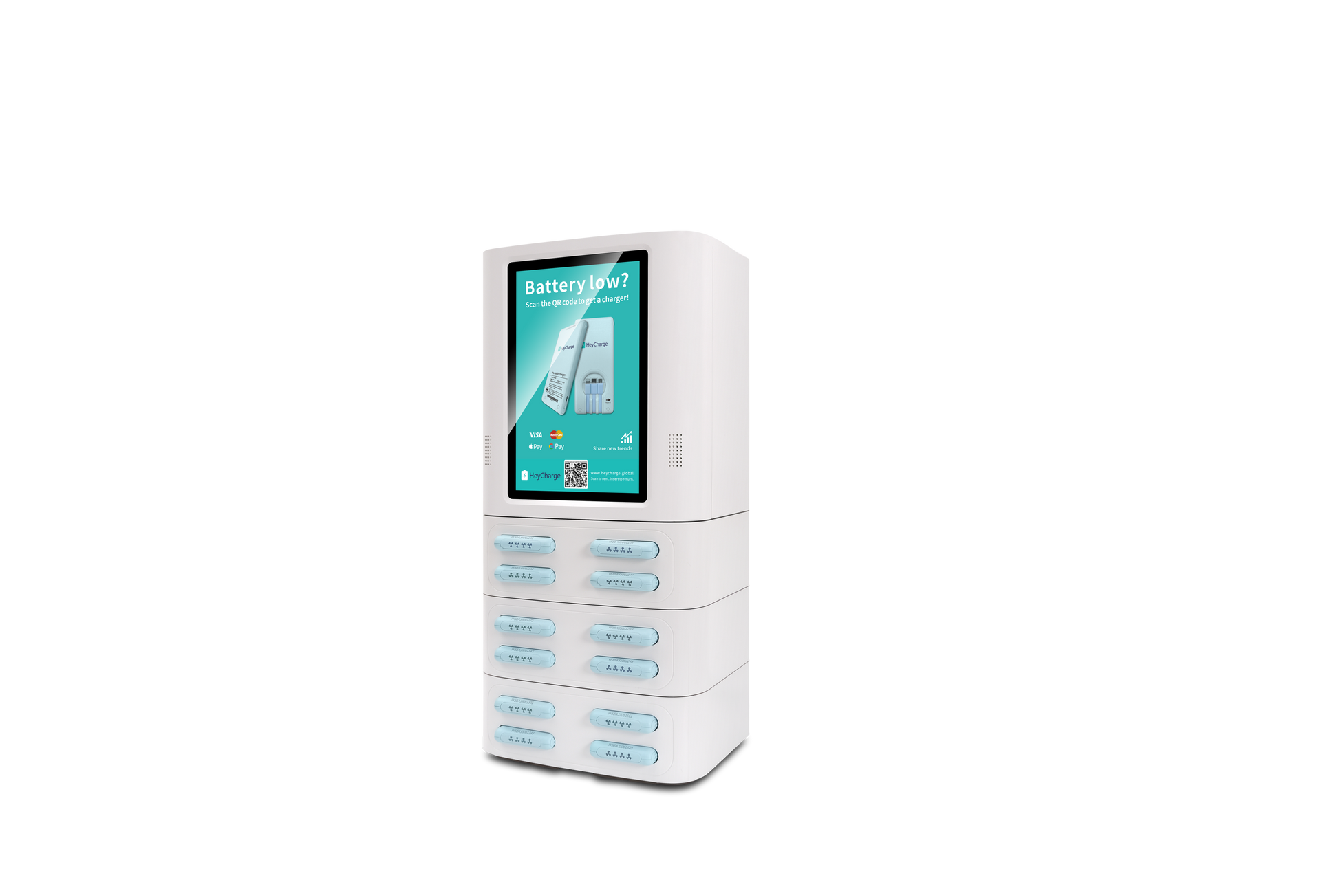 12-Slot Power Bank Station with Screen for Extra Profit