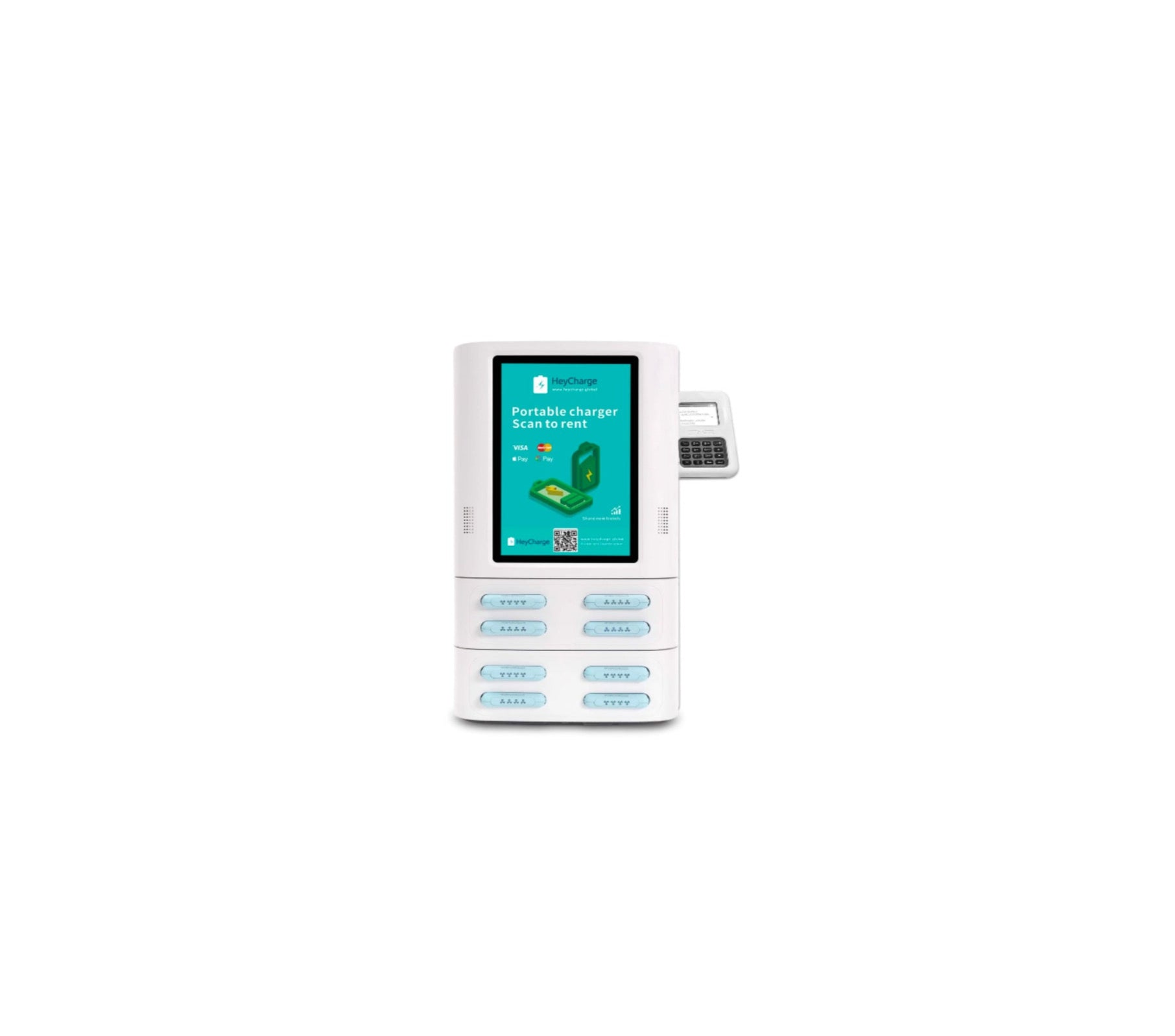 Profitable 8-Slot Power Bank Station w/ Screen & POS